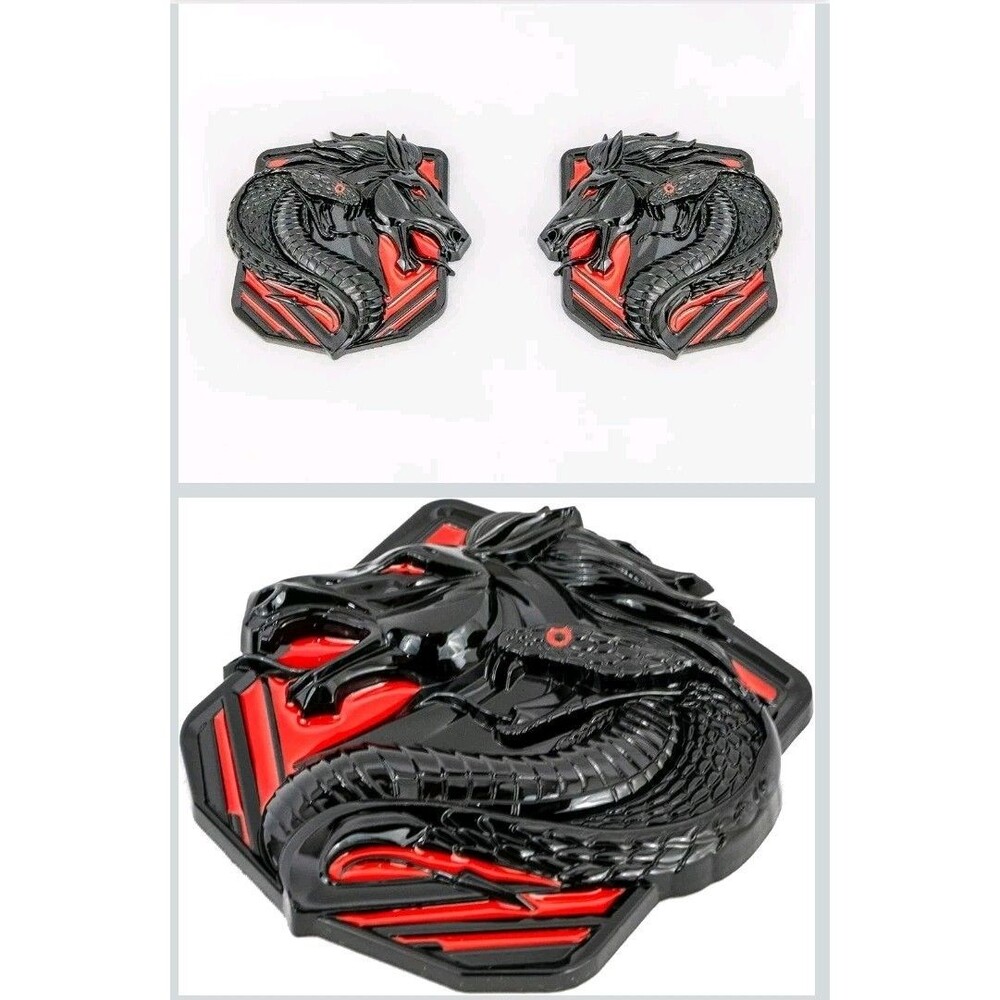 1 Pair LH and RH Fender Badges - Coyote and Cobra Head Logo - Compatible with...